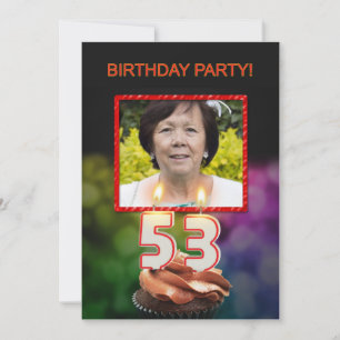 Ajouter une photo, 53e anniversaire Invitation