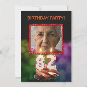 Ajouter une photo, 82e anniversaire Invitation