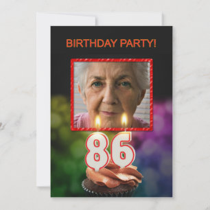 Ajouter une photo, 86e anniversaire Invitation