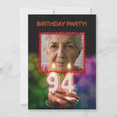 Ajouter une photo, 94e anniversaire Invitation (Devant)