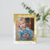 Ajouter une photo à cette carte Gold Christmas (Debout devant)