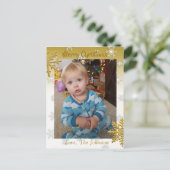 Ajouter une photo à cette carte Gold Christmas (Debout devant)