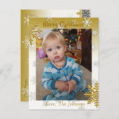 Ajouter une photo à cette carte Gold Christmas (Devant / Derrière)