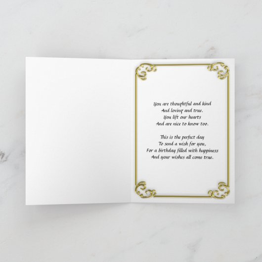 Ajouter une photo, carte d'anniversaire 76e avec b (Intérieur)