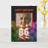 Ajouter une photo, carte d'anniversaire 86e avec b (Fleur jaune)