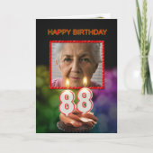 Ajouter une photo, carte d'anniversaire 88e avec b (Devant)