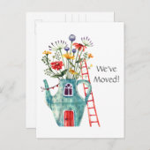 Ajouter une photo, nous avons déménagé, carte post (Devant / Derrière)