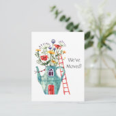 Ajouter une photo, nous avons déménagé, carte post (Debout devant)