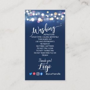 AJOUTER VOS instructions de lavage LOGO CARTES CAR