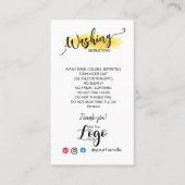 AJOUTER VOS instructions de lavage LOGO CARTES DE  (Devant)