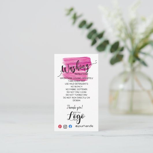 AJOUTER VOS instructions de lavage LOGO CARTES DE  (Debout devant)
