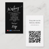 AJOUTER VOS instructions de lavage LOGO CARTES DE (Devant / Derrière)