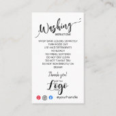 AJOUTER VOS instructions de lavage LOGO CARTES DE (Devant)