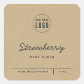 Ajouter Vos Lignes De Script Logo Kraft Étiquette  (Devant)