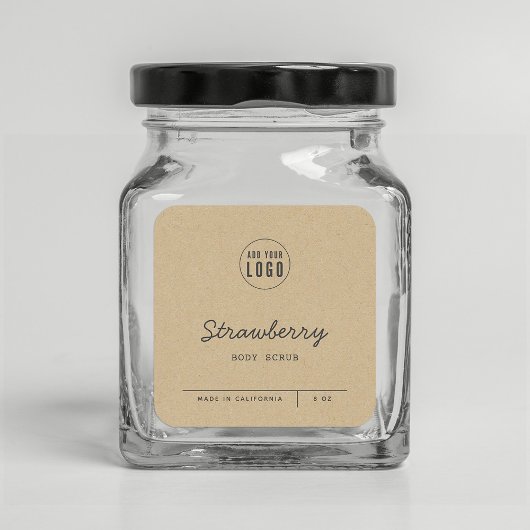 Ajouter Vos Lignes De Script Logo Kraft Étiquette 