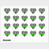 Ajouter vos noms et date Stickers mariage vert (Feuille)