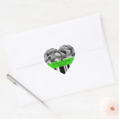 Ajouter vos noms et date Stickers mariage vert (Enveloppe)