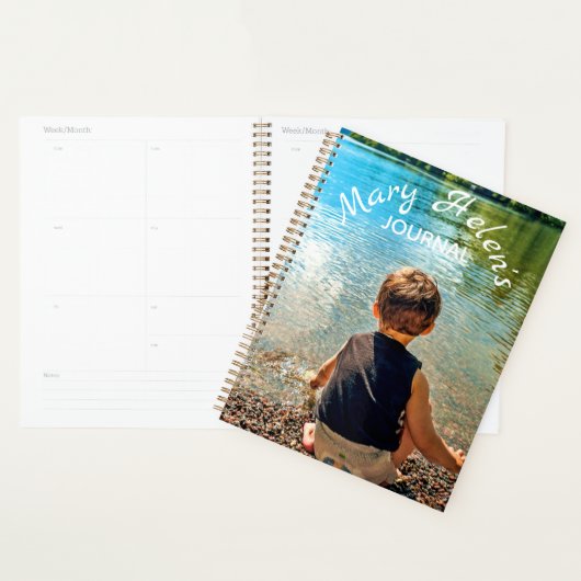 Ajouter VOS photos Nom Carnet Journal (Devant avec enveloppe)