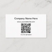 Ajouter vos propres Cartes de visite de code QR (Dos)