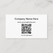 Ajouter vos propres Cartes de visite de code QR (Devant)