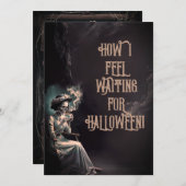 Ajouter Vos Propres Mots Funny Halloween Carte De (Devant / Derrière)