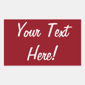 AJOUTER VOS PROPRES Stickers TEXTE (Devant)