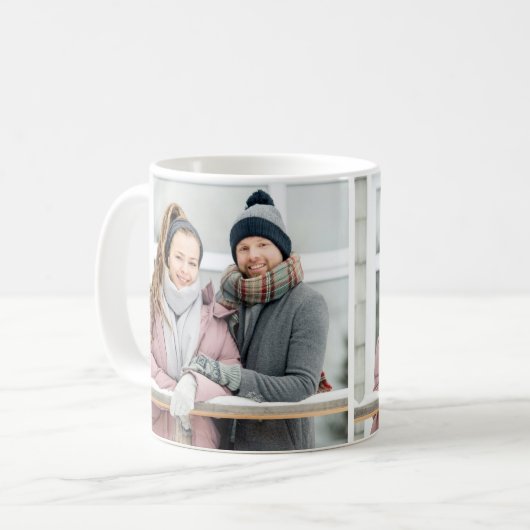 Ajouter Votre 2 Photo Café Mug (Devant gauche)