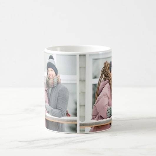Ajouter Votre 2 Photo Café Mug (Centre)