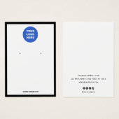 Ajouter votre carte d'affichage de bordure du logo (Devant & derrière)