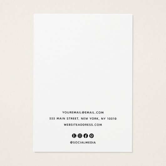 Ajouter votre carte d'affichage de bordure du logo (Dos)