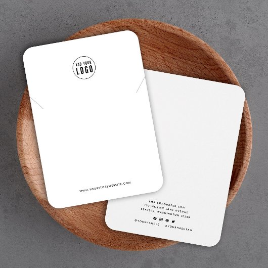 Ajouter Votre Carte D'Affichage De Collier Minimal