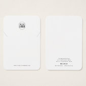 Ajouter Votre Carte D'Affichage De Collier Minimal (Devant & derrière)
