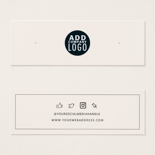 Ajouter Votre Carte D'Affichage D'Écouchage Logo D (Devant & derrière)