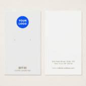 Ajouter Votre Carte D'Affichage D'Oreille Gris Log (Devant & derrière)