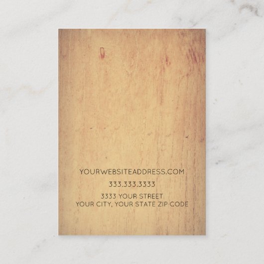 Ajouter Votre Carte D'Affichage Logo Wood Earring (Dos)