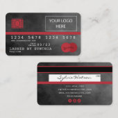 Ajouter votre carte de crédit logo rouge et noir (Devant / Derrière)