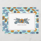 Ajouter votre carte de nom | Aquarelle Succulente (Devant / Derrière)