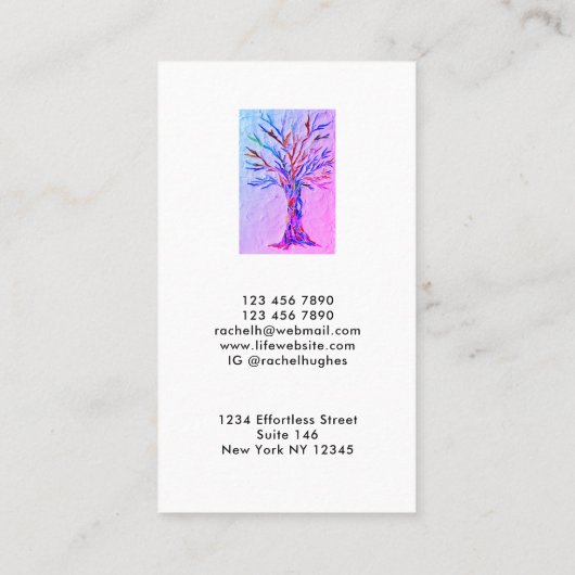 Ajouter votre Carte de visite d'arbre pourpre prof (Dos)