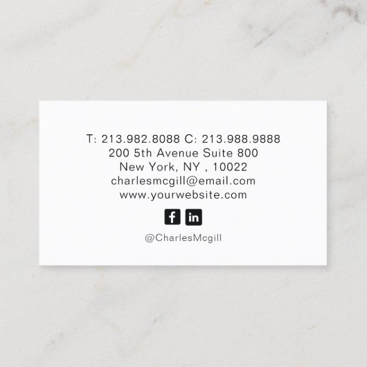 Ajouter votre Carte de visite Modèle circulaire pe (Dos)