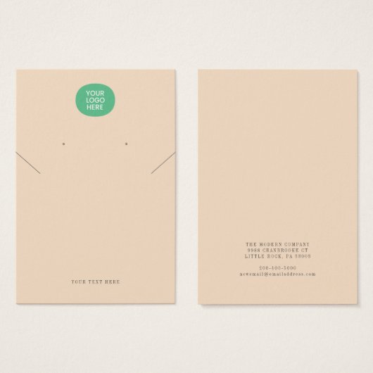 Ajouter Votre Collier Logo Écouter Carte D'Afficha (Devant & derrière)