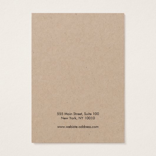 Ajouter Votre Collier Logo Kraft Display Card (Dos)