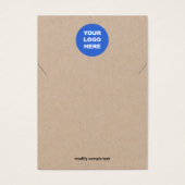 Ajouter Votre Collier Logo Kraft Display Card (Devant)