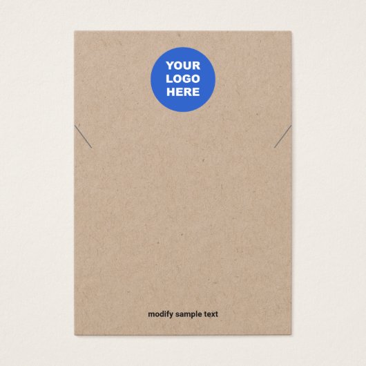 Ajouter Votre Collier Logo Kraft Display Card (Devant)