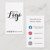 AJOUTER VOTRE commande de LOGO insérer la carte si (Devant / Derrière)