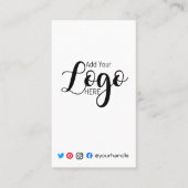 AJOUTER VOTRE commande de LOGO insérer la carte si (Devant)