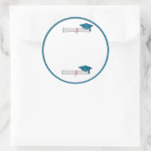 Ajouter votre étiquette de graduation bleu texte (Sac)