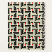 Ajouter votre initiale | Motif Lignes géométriques (Dos)