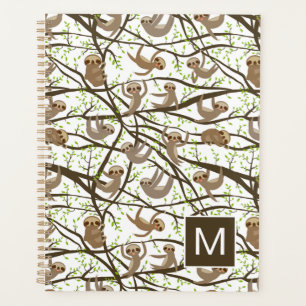 Ajouter votre initiale Smiling Sloth Motif