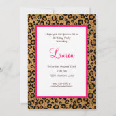 Ajouter votre invitation d'anniversaire Leopard d' (Devant)
