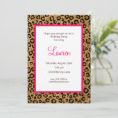 Ajouter votre invitation d'anniversaire Leopard d' (Debout devant)